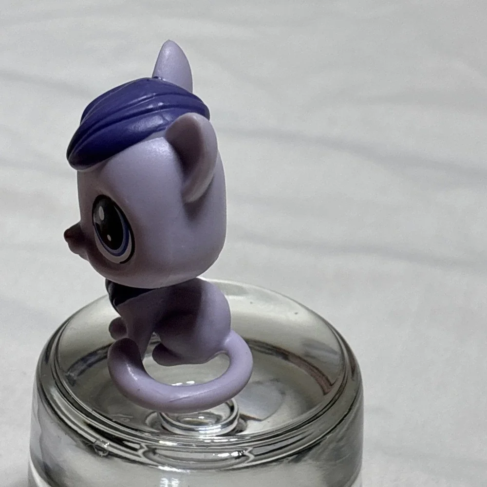 Littlest Pet Shop‎ LPS #2-76 Dane Catso Cat Purple Kitty Blue Eyes